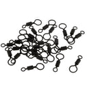 25pc Large Small Eye Extended Rolling Swivels Matt Black Carp Fishing Tackle