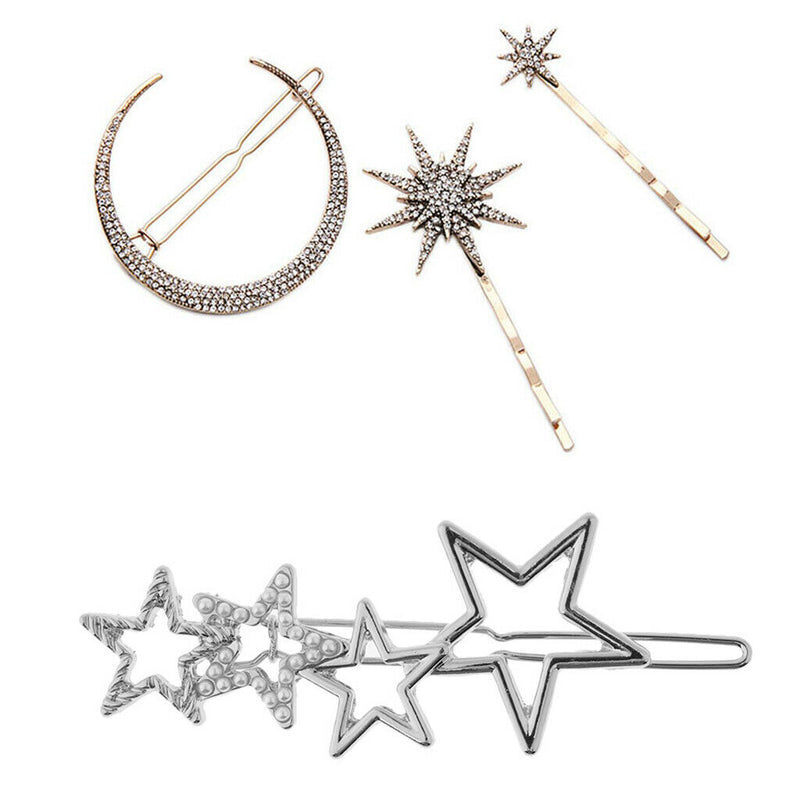 4x Hairpin Clip Snap Clip Barrette Zipper Clip