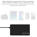 High Speed 4 Port USB Hub 3.0 Multi Splitter Expansion Desktop Black HUB