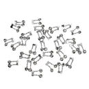 30Pcs Fishing Bite Alarms Fishing Rod Tip Alert Ring Clip Double Bells Clamp on
