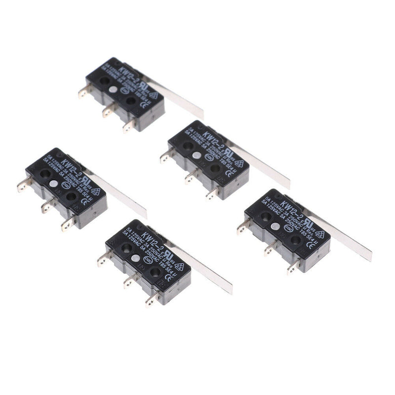 5Pcs Micro Limit Switch Long Lever Arm Subminiature SPDT Snap Action S Bj