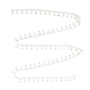 1 Yard White Diamante Trim Crystal Rhinestone Applique Chain Sew On Trimming