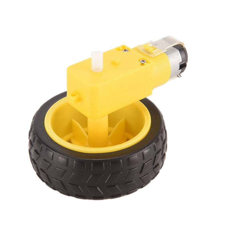 Arduino Smart Car Robot Plastic Tire Wheel with DC 3-6v Gear Motor for Robot Tw