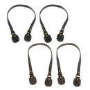 4pcs Bag Purse Strap Handbag Accessory DIY Repair Replacements Black+Brown