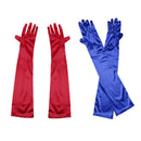 2 Pairs Women Long Satin Gloves Opera Costume Bridal Wedding Party Prom Gift