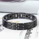 Black Punk Healthy Energy Bracelet Stainless Steel Sports Jewelry