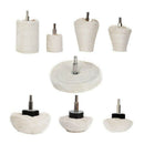 Drilling And Polishing Wheel 8 Pieces Of White Polishing Mop Wheel Cone / T