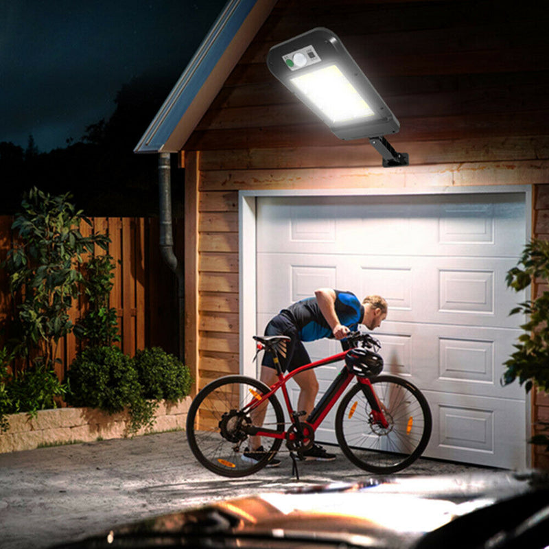 120 COB Solar Wall Light Waterproof Motion Sensor Remote Control Lamp A
