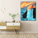 Painting By Numbers Kit DIY Girl Falls Hand Painted Canvas Oil Art Picture