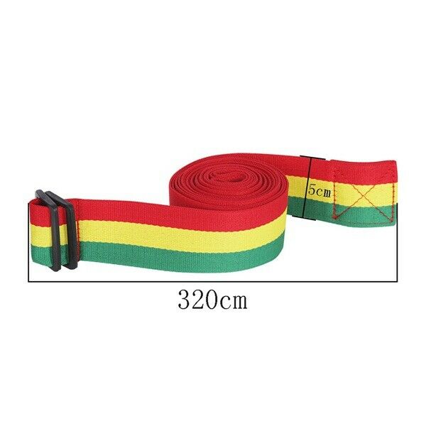 Adjustable Pure Cotton Rainbow African Drum Strap 5Cm Width 3.2M Length Dje