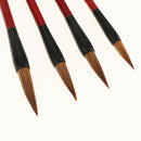 4 Pieces Wolf Hair Calligraphy Brush Pen Chinese Traditional Writing Painting