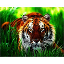 5D DIY Full Drill Diamond Painting Tiger Grass Cross Stitch Embroidery Kits