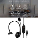 USB Wired Headphone Call Center Business Conference Handsfree MIC Headset A
