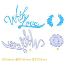 2pcs Love Lip Metal Cutting Dies Stencil for DIY Scrapbook Embossing Decor