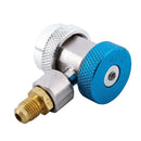 Car Air Conditioner R134a Adjustable Quick Coupler Connector Adapter Blue+S