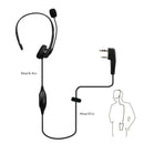 3X(2-Pin Ptt Mic Headphone Headset Earpiece for Kenwood Baofeng Uv5R 888S R