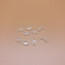 25 Pairs Oval Silicone Eyeglass Push In Nose Pads
