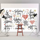 Valentines Day Theme Studio Digital Photo Canvas Background Cloth Backdrop A