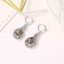 Water drop pendant earrings temperament diamond colorful F1B2 earrings C4 z R3L5