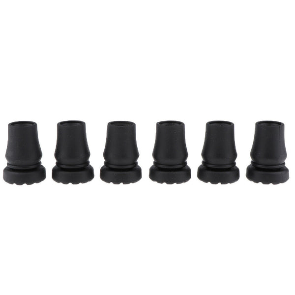 6Pcs Crutch Ferrules Rubber End Walking Stick Trekking Pole Cap Feet Cover