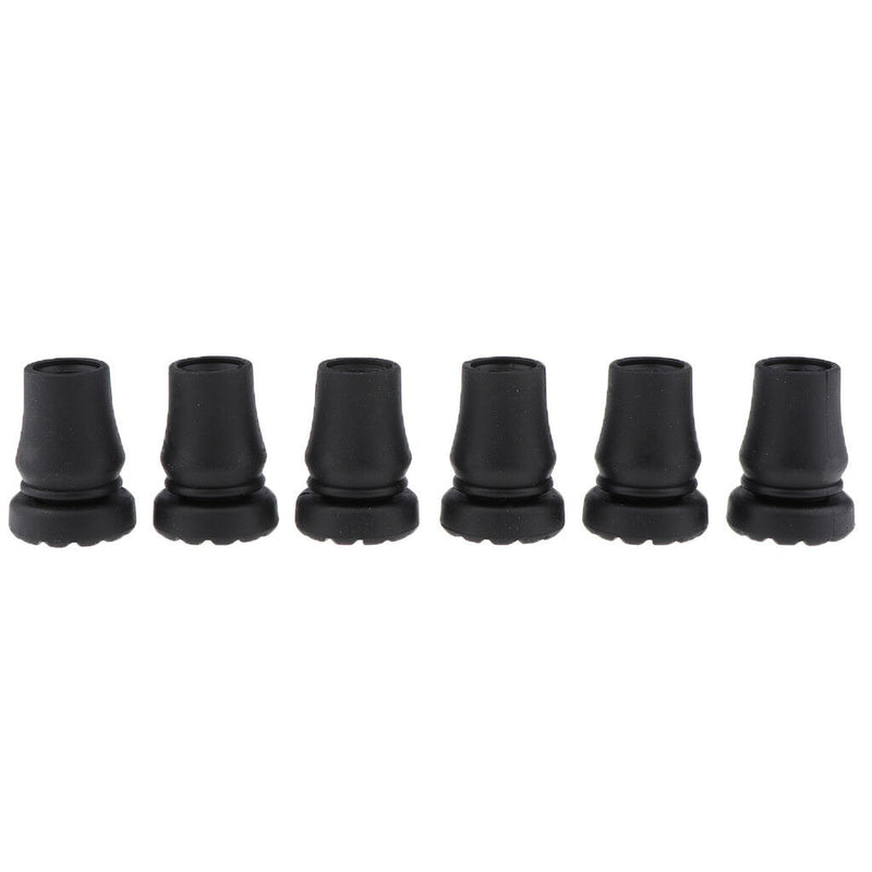 6Pcs Crutch Ferrules Rubber End Walking Stick Trekking Pole Cap Feet Cover