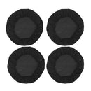 4Pcs Square Round Stretch Dining Wedding Chair Seat Cover for 35-50cm Black