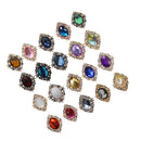 10 Pack Rhinestone Buttons Flatback Cabochon Scrapbooking Embellishment
