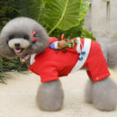Pet Dog Christmas Costume Santa Claus Hoodie Coat Winter Warm Clothes (M)