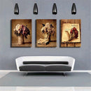 3-panel Art Oil Paintings Canvas Print Wall Pictures Flower Bouquet 30cm