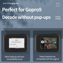 3 Ports Replacement Portable Accessories Battery Charger for GOPRO Hero 9 Black