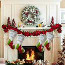 Creative Christmas Stockings Candy Socks Gifts Bag with Hanging Loops xmas  F1U7