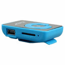 Mini Mirror Clip USB Digital Mp3 Music Player Support 8GB SD TF Card Blue