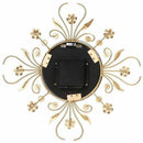 Modern Crystal Diamond Wall Clock, Luxury Flower Wall Clock Silent Metal Cl