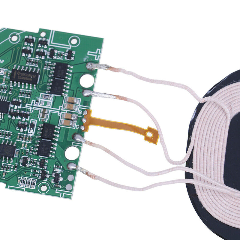 1x 10W Qi fast charging wireless charger PCBA circuit board with dual 2 coils %o