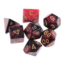 7Pcs Polyhedral Digital Dices Dies Game for  Red & Black