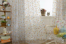 Colorful Dots Voile Organdy Curtain Window Sheer Drapes Divider Panel Coffee