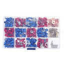 300Pcs male female Assortment electric insulated pins flat round crimp conneA4O3