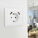 Electrical Wall Socket Double USB Port 220-250V 16A Socket Power Outlet A
