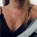 Multi-layer Pendant Necklace Round Slice Clavicle Chain Jewelry (Style 1) A
