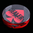Transparent Red Heart Dealer Poker Chips Gambling Card Games Accessories 8cm