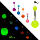 Steel Glow In The Dark Belly Button Navel Bar Rings Body Piercing