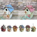2Pcs Wooden Bird House, Birdnest, Weatherproof Country House Design for Easy