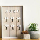 Beige INS Scandinavian Style Wall Decoration Handmade Wooden "HOME" Key Box