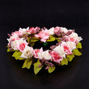 Heart Shaped Artificial Flower Wreath Door Decoration Hanging Wreaths with