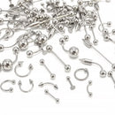 85pcs Wholesale Lots Tongue Lip Belly Navel Eyebrow Rings Body Piercing Jewelry