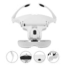 Head Glass LED Visor Head Loupe Repair Magnifier 5 Lens X 1.5X 2X 2.5X 3.5X
