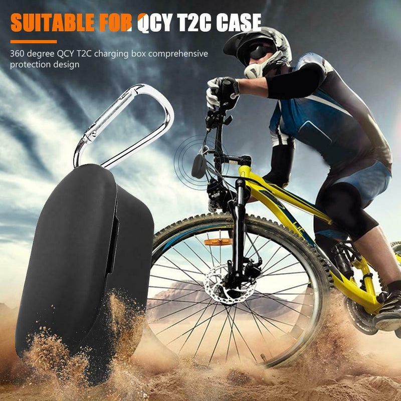 Soft Flexible Silicone Earphone Case Anti-shock Protective Cover for QCY T2C