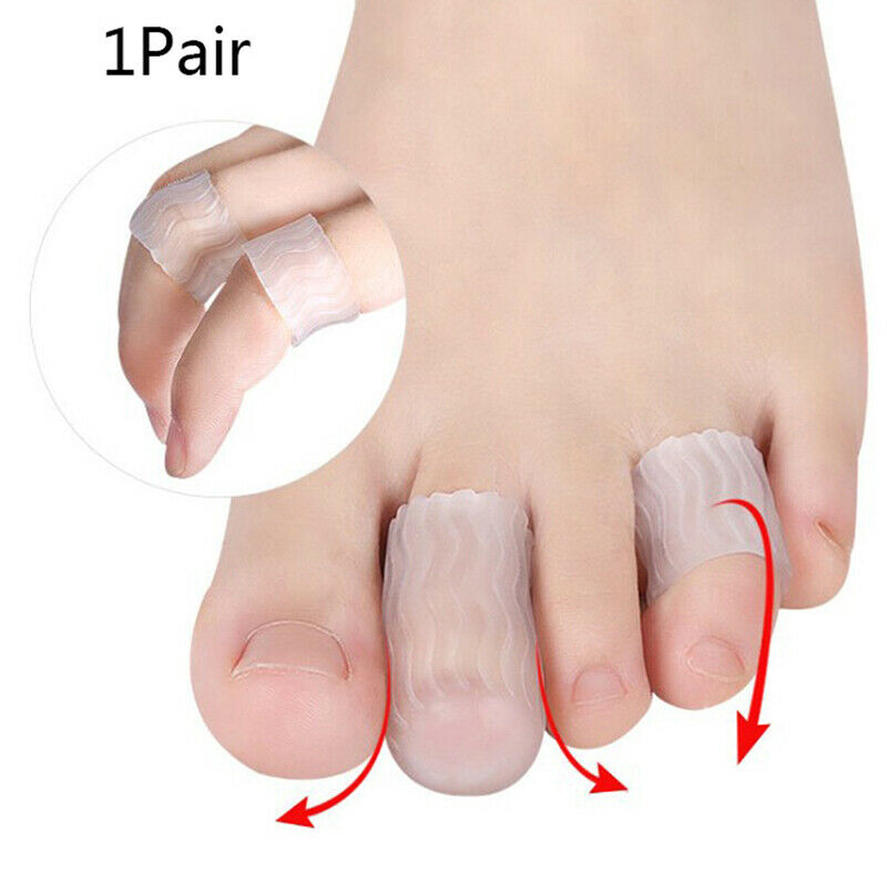 1Pair Silicone Finger Toe Protector Separator Foot Remover Pain Relief Care T Gw