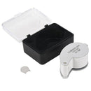 6pcs 40x 25mm Magnifying Glass Jeweler Eye Loupe Magnifier With LED Light C