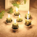 6Pcs Cactus Candle Tea Light Paraffin Home Decor Party Favor Plants Candle